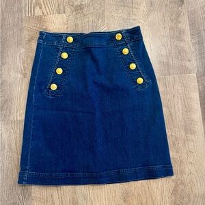 Ann Taylor Denim Sailor Skirt Size 8